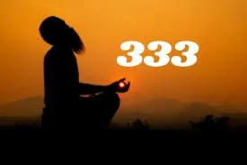 333 meaning in spiritual reflection represented by a person meditating in peaceful surroundings